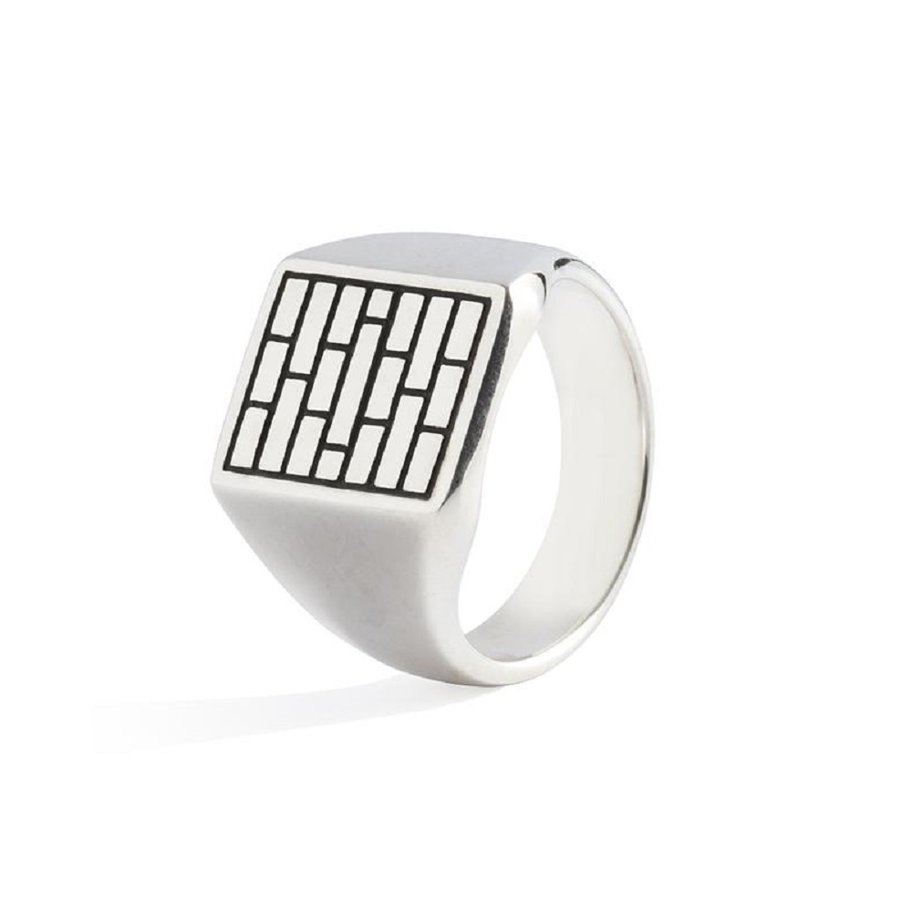 PRINS | Adam zegelring breed zilver